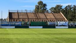 esteban echeverria: camioneros a punto de terminar la nueva tribuna de su cancha