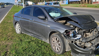 Canning: fuerte choque en la Ruta 58 entre un auto y una camioneta