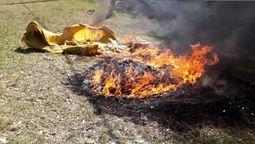 incendio intencional en san vicente: destruyeron una posta de reciclaje