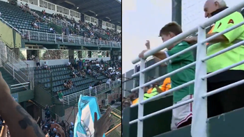Un niño de Banfield se hizo viral cantando con la hinchada visitante: El pibe es de Racing