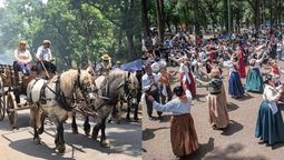 vecinos de almirante brown celebraron el dia de la tradicion con desfile y festival folklorico