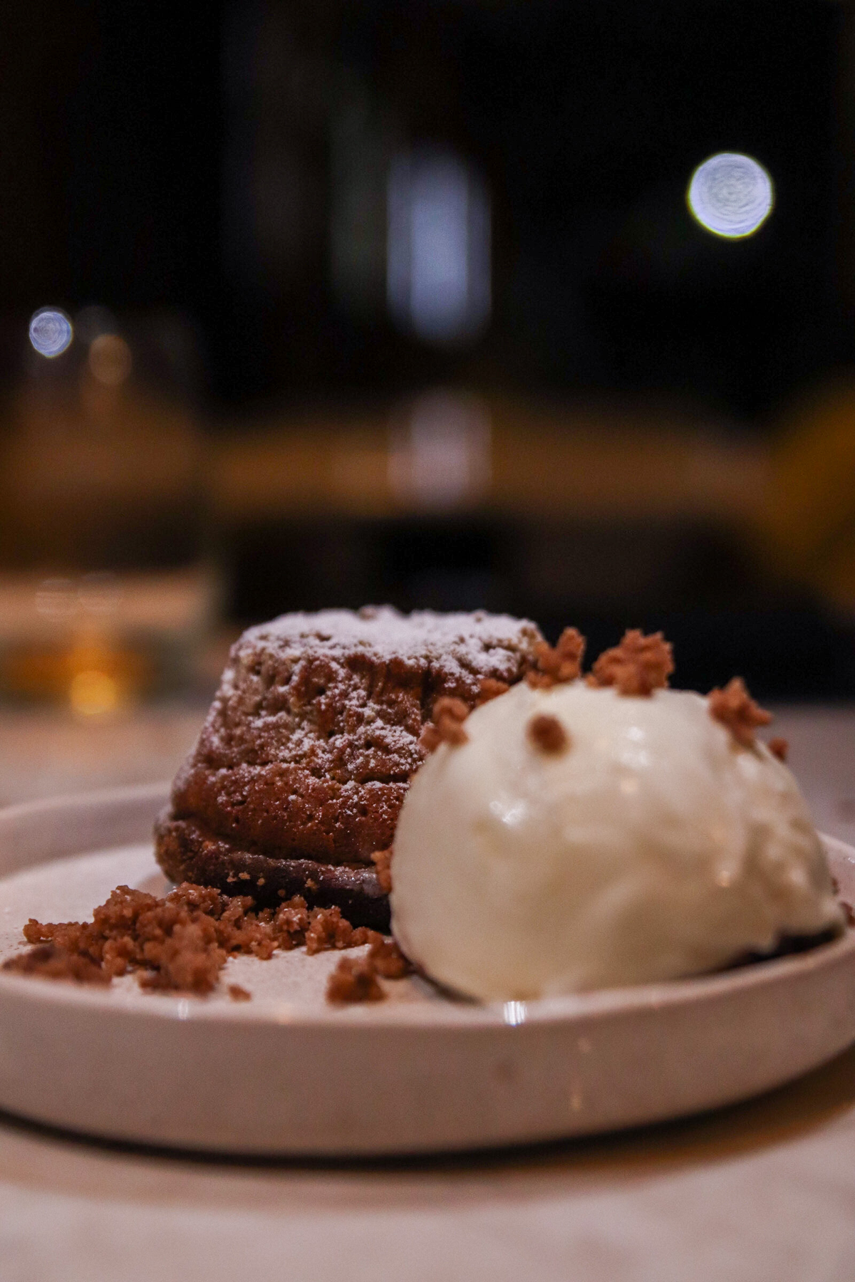 El volcán de dulce de leche de Nativo Bar.