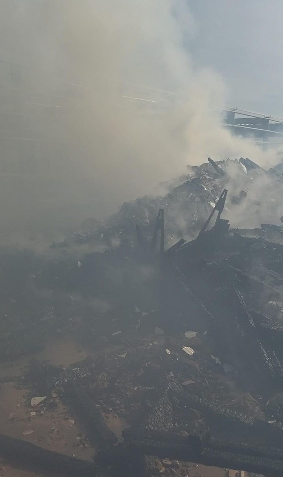 El fuego se expandió rápidamente por el predio. 