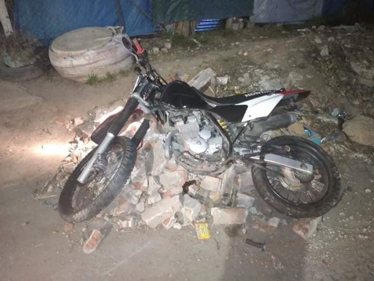 Moto incautada al joven detenido en Llavallol.