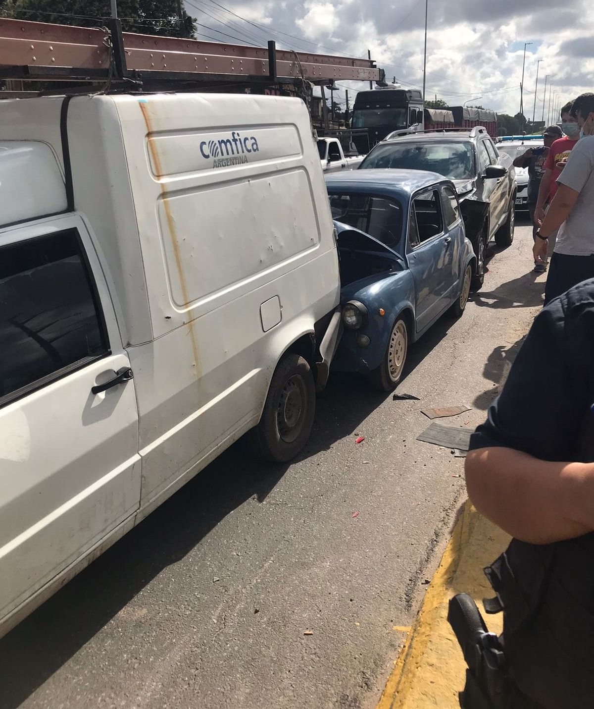 Choque en cadena en Burzaco.