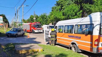 Canning: un herido en un choque entre un auto y un transporte escolar