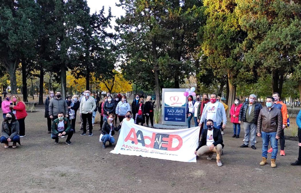 La Asociación Argentina de Electrodependientes, presente en la inauguración.