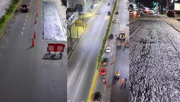 lanus: completaron obras de pavimentacion sobre la avenida hipolito yrigoyen