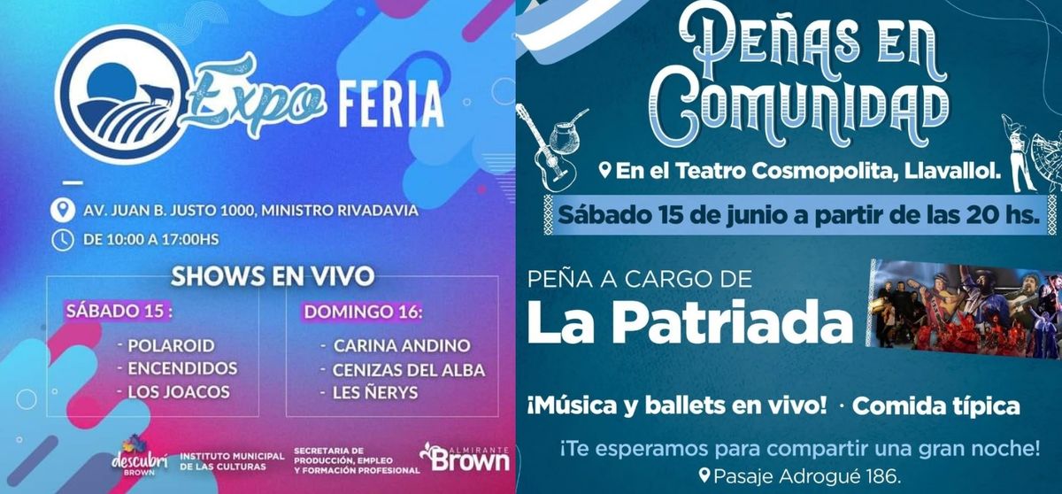 Habrá peñas y ferias en distinos puntos de Zona Sur.