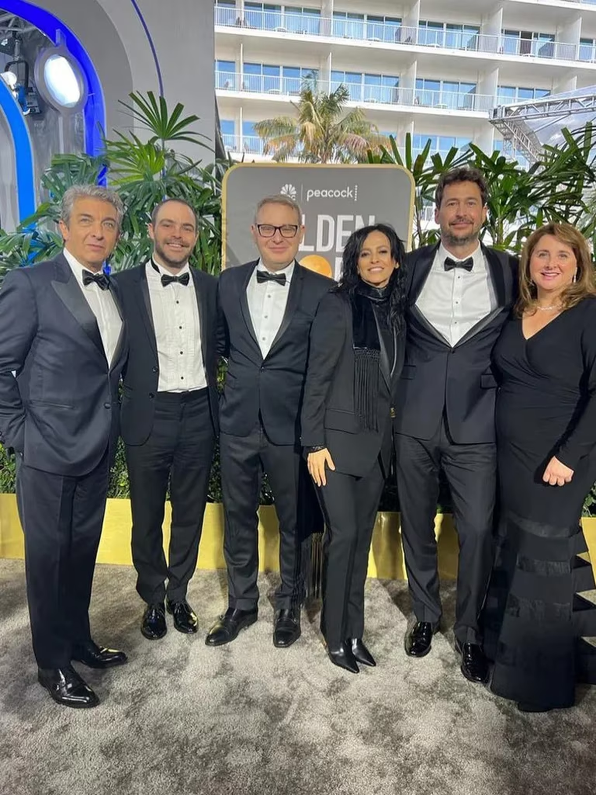 El elenco en la ceremonia por el Globo de Oro. 