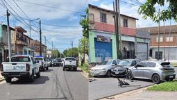 almirante brown: una persecucion policial termino en un violento choque en el limite de san jose y jose marmol