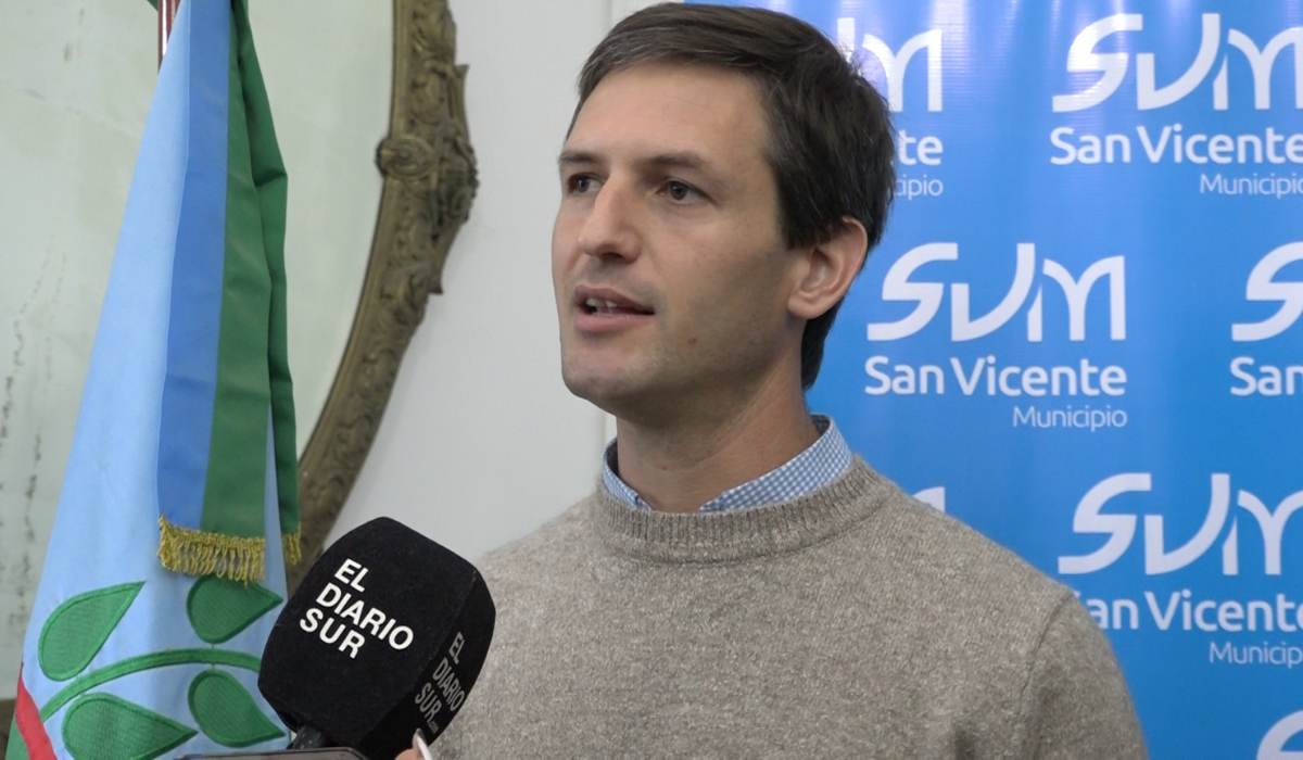El intendente de San Vicente, Nicolás Mantegazza, estuvo presente en el anuncio del programa 