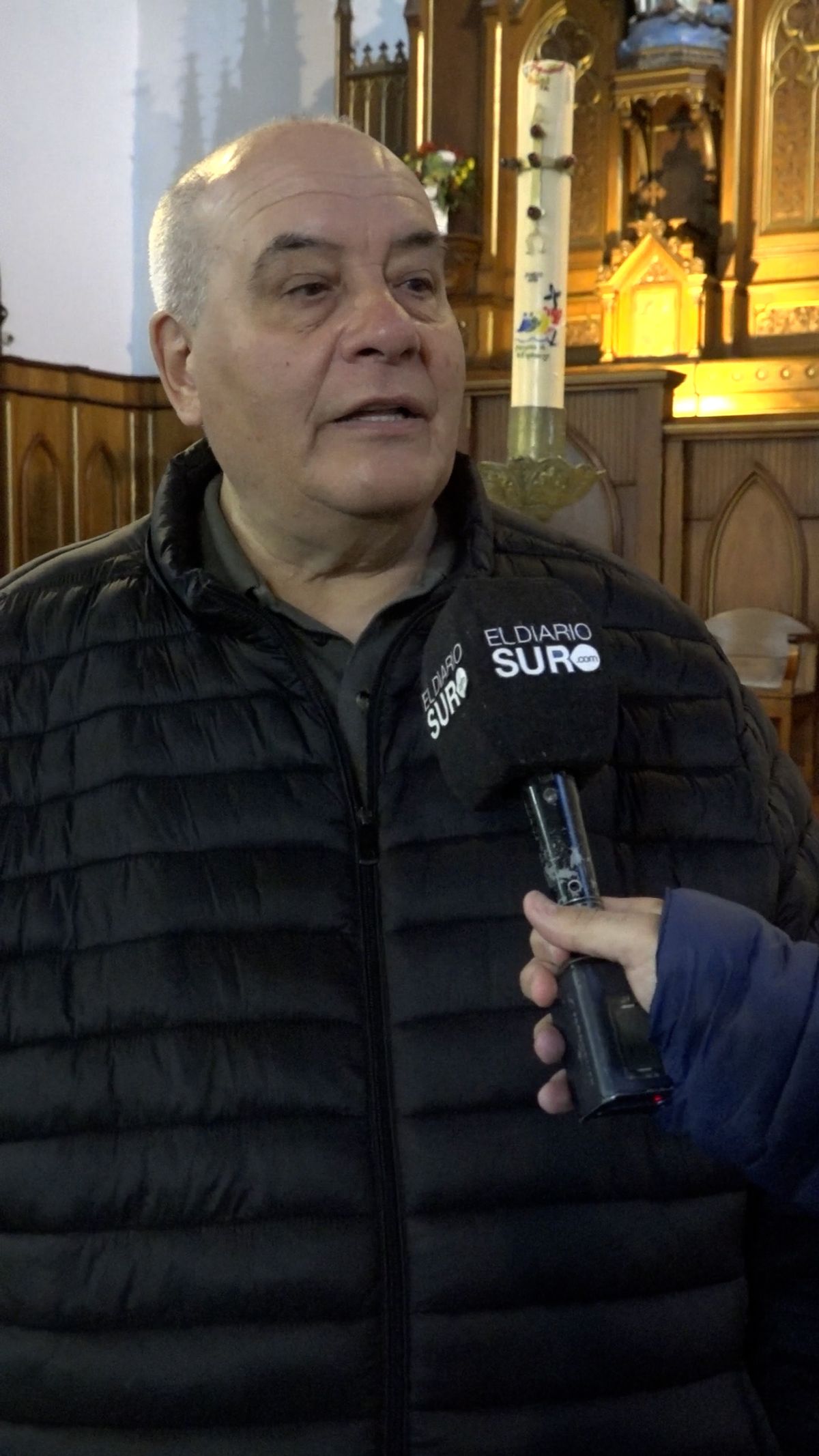 El padre Waldo Britez, p&aacute;rroco de Monte Grande.