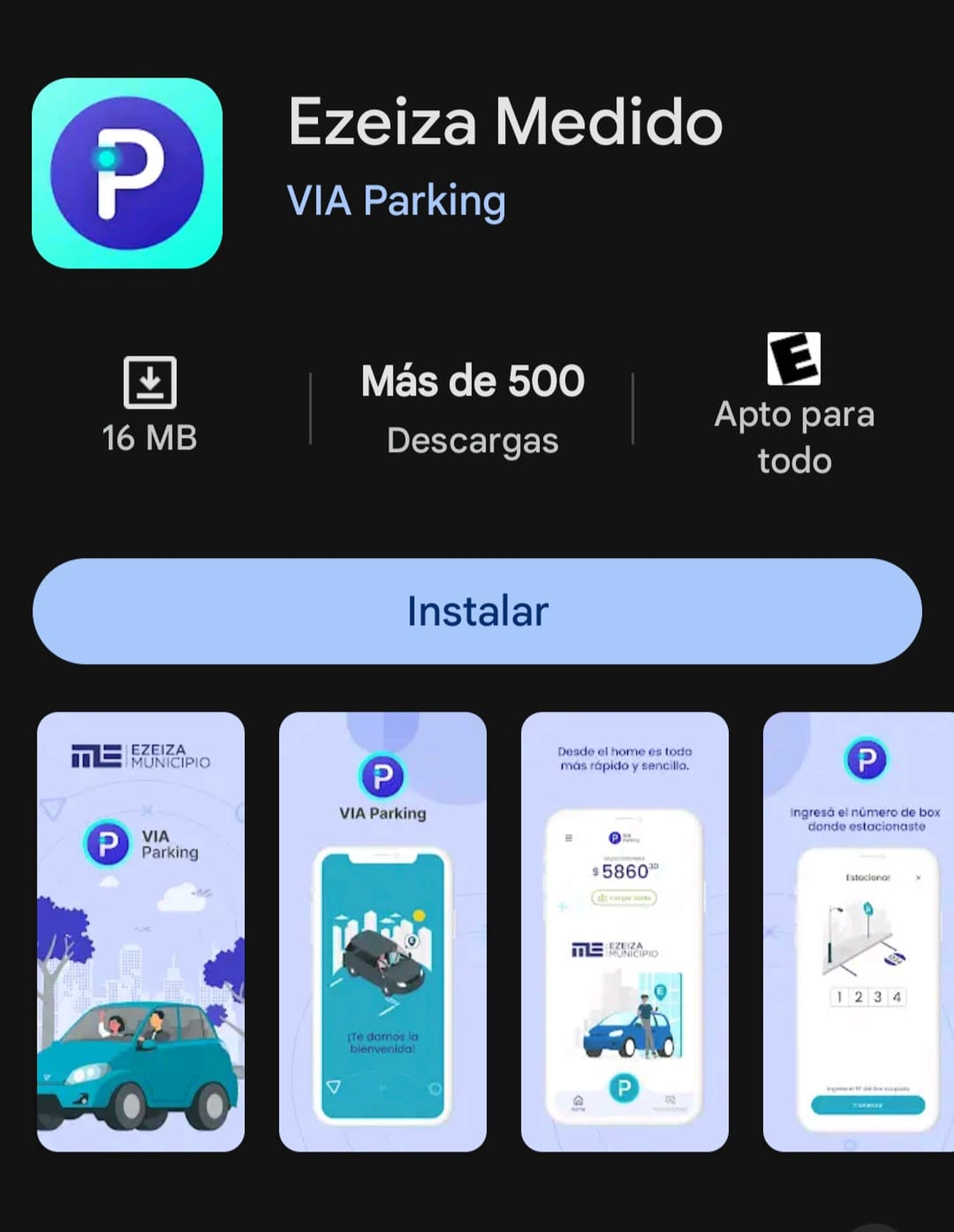 El estacionamiento se administra mediante la app &ldquo;Ezeiza Medido&rdquo;, disponible para dispositivos iOS y Android.