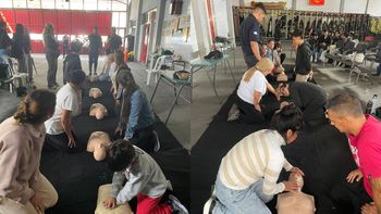 Almirante Brown: Bomberos Voluntarios brindaron una capacitación en RCP y uso de DEA