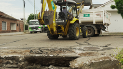 monte grande: continuan los trabajos de bacheo