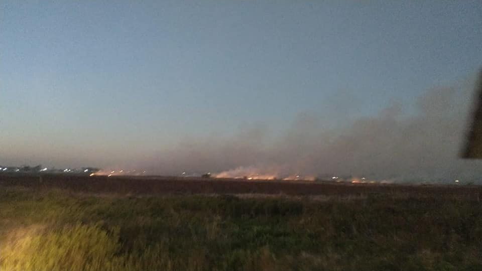 Incendio en el predio de Covelia en Lomas de Zamora.