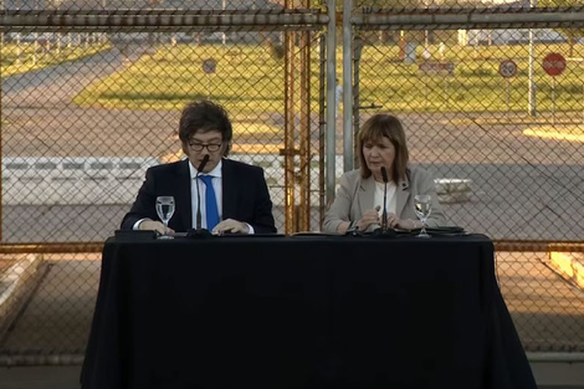 La última vez que Milei visitó Ezeiza fue para presentar el proyecto del nuevo Código Penitenciario.