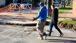 luis guillon: fernando gray recorrio obras de bacheo en hormigon de alta resistencia