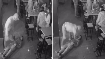 Terrible agresión en un bar de Ezeiza: discutían por una mujer y quedaron filmados los golpes