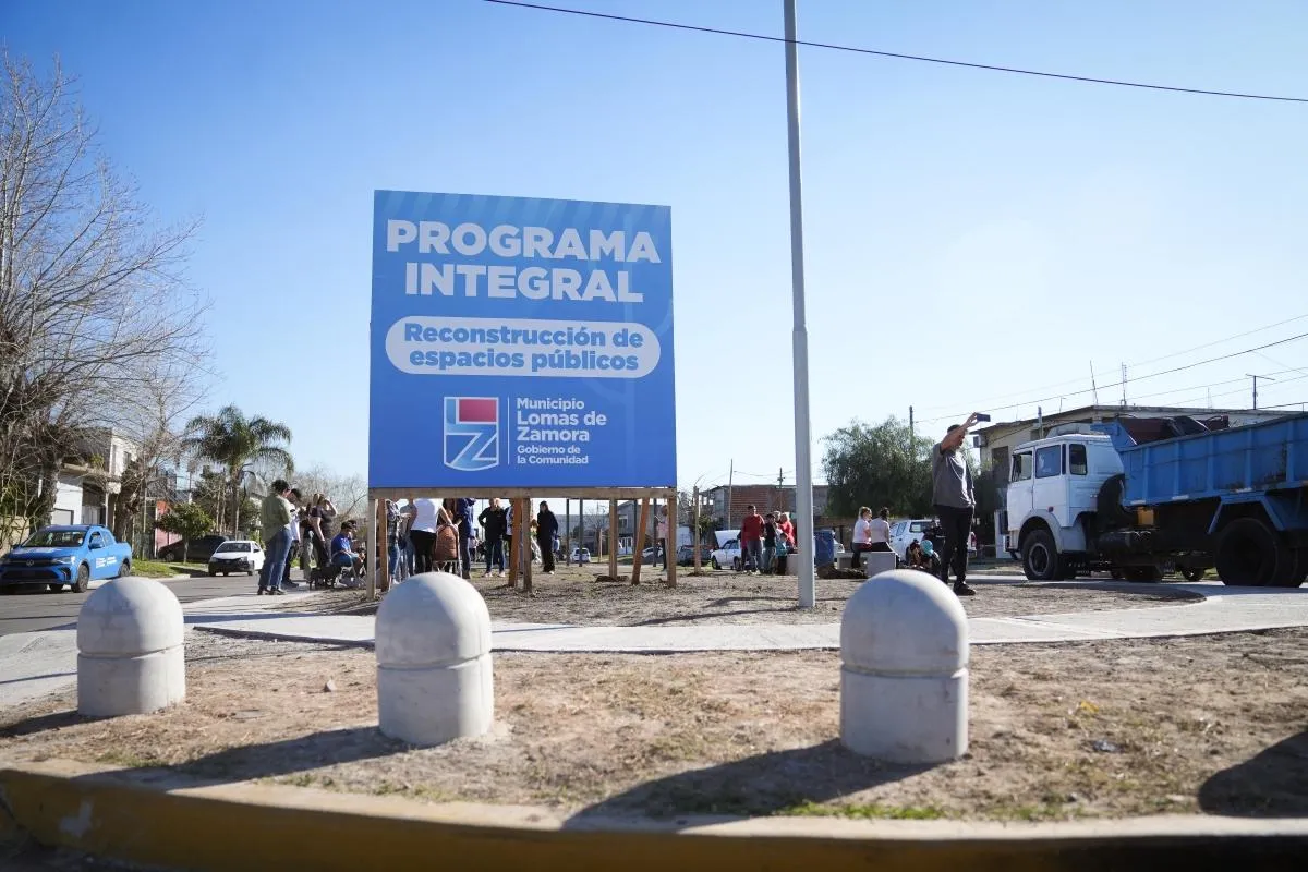 Las obras en el Boulevard Papa Francisco de Lomas de Zamora. 