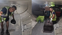 asi cargan el equipaje en ezeiza: el video viral de un operador de rampa