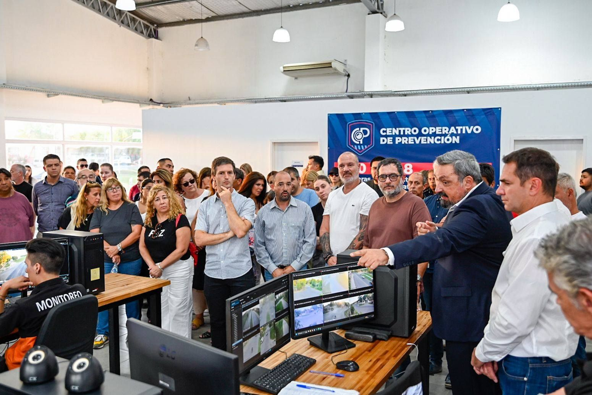 El intendente Nicolás Mantegazza estuvo presente en la inauguración del nuevo sistema.