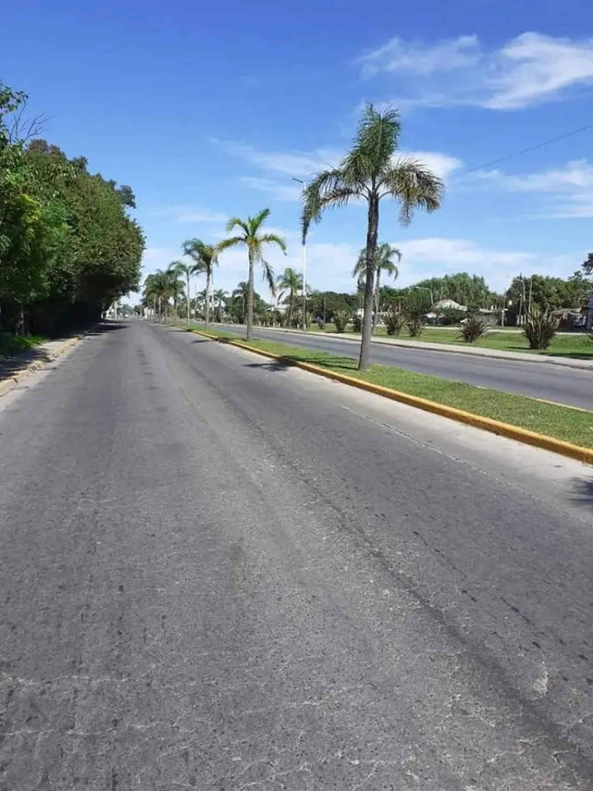 La Ruta 205 en Ezeiza al inicio de la cuarentena.