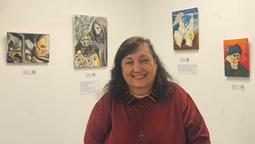 sandra pirillo, artista de luis guillon, presenta su muestra osario en la universidad de lomas