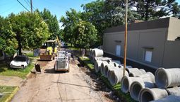 lomas: extienden obras hidricas para evitar anegamientos en temperley