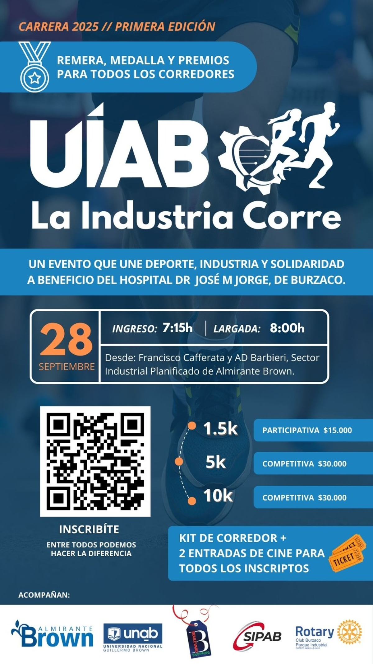 Flyer de la carrera en Almirante Brown. Flyer de la carrera en Almirante Brown.