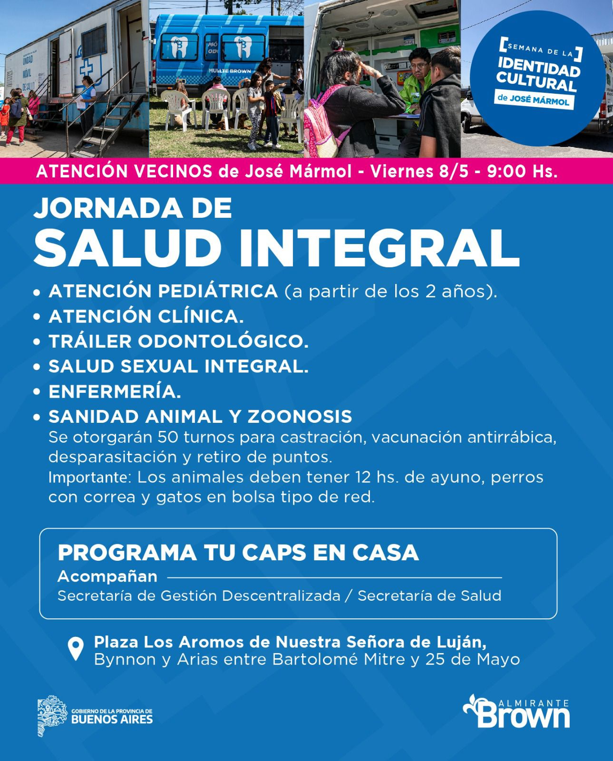 Flyer difundido por el Municipio de Almirante Brown. Flyer difundido por el Municipio de Almirante Brown.