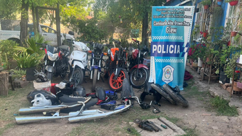 Glew: desbarataron un desarmadero de motos y secuestraron un vehículo robado