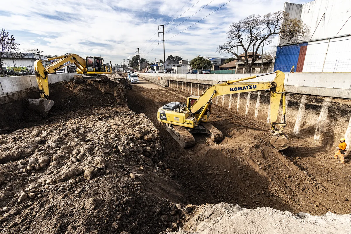 Se fren&oacute; la obra del viaducto de Burzaco.