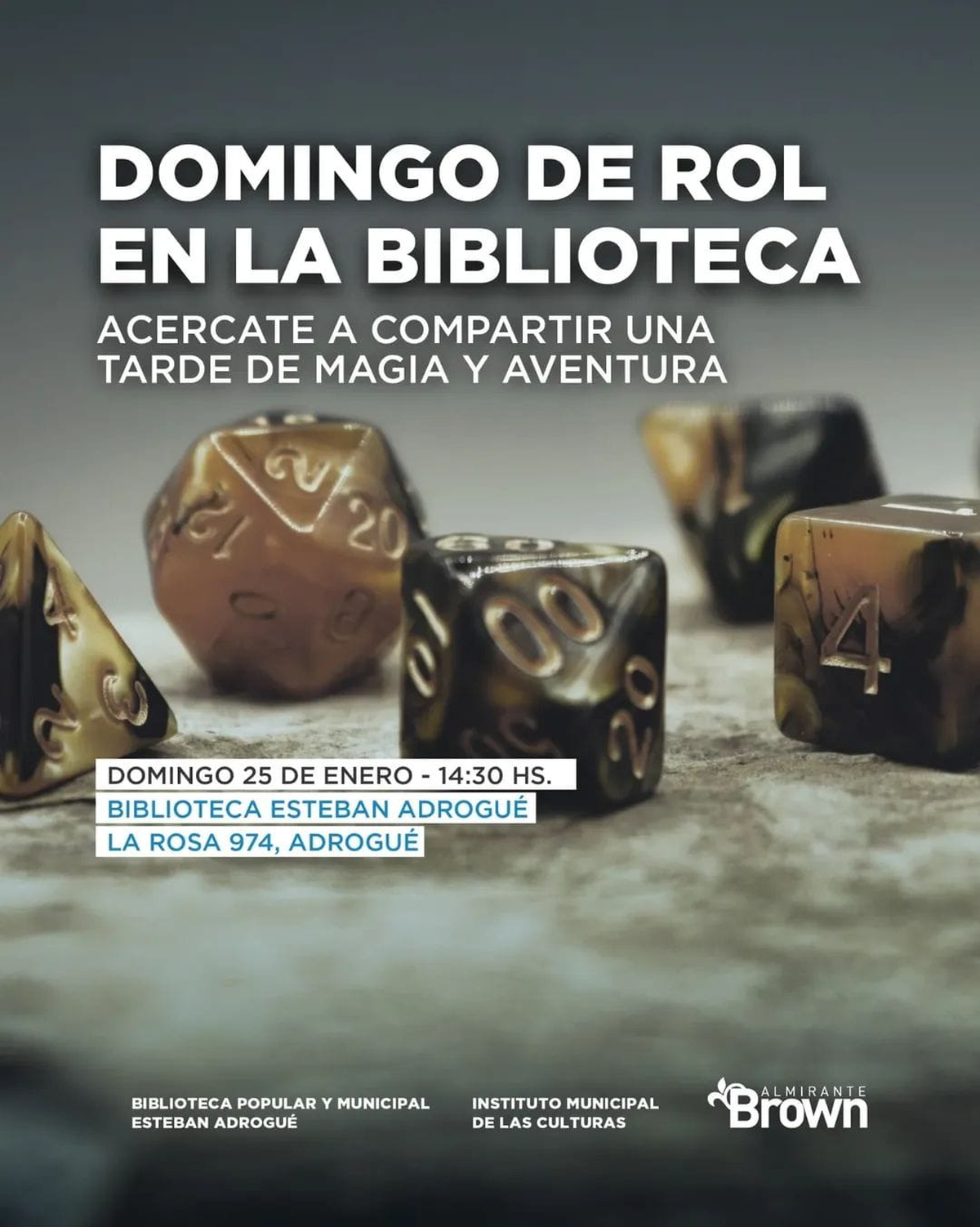 El Flyer difundido por la Biblioteca Esteban Adrogué. El Flyer difundido por la Biblioteca Esteban Adrogué.