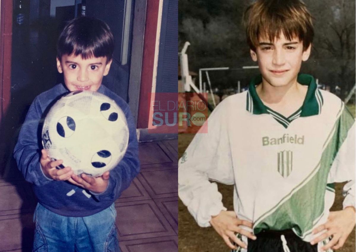 Nicolás Tagliafico, siempre con una pelota, y con la camiseta de Banfield.