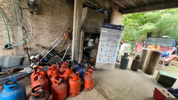 Venta trucha de gas en Guernica: allanaron un depósito y secuestraron garrafas