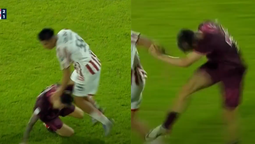 cuatro expulsiones, peleas en la cancha y una terrible patada que se hizo viral en la eliminacion de lanus