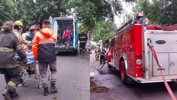 lanus: bomberos rescataron a una mujer de 90 anos de un incendio