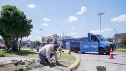 lomas: extienden los trabajos en el boulevard papa francisco de villa albertina