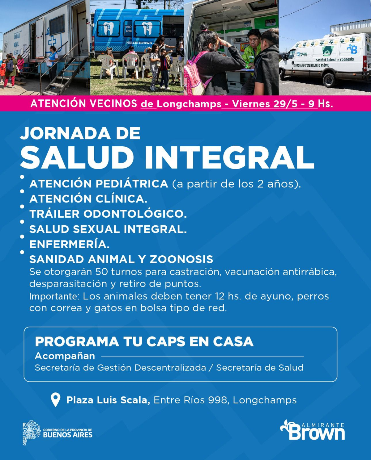 Flyer difundido por el Municipio de Almirante Brown. Flyer difundido por el Municipio de Almirante Brown.