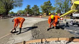 almirante brown: avanzan las obras en la avenida hipolito yrigoyen entre longchamps y glew