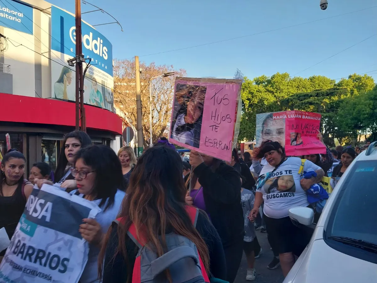 Marcha realizada en 2022 para pedir justicia por María Luján Barrios. 