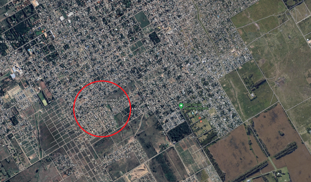 el barrio El Triunfo se encuentra en Monte Grande Sur, cerca de la zona rural.