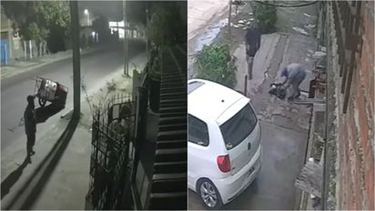 En julio de este año dos hombres fueron captados en video cuando intentaban robar medidores de gas en Villa Albertina, Lomas de Zamora.