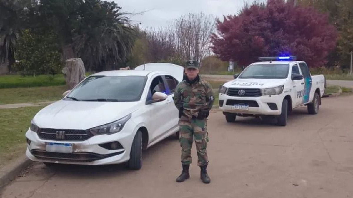 En el vehículo transportaban tres ejemplares de ñandú sin vida.