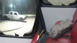 glew: violentos atacaron un colectivo porque el chofer no los dejo subir