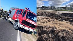 canning: bomberos complicados por el cierre del paso entre la ruta 52 y la autopista peron