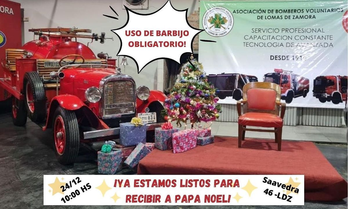 Bomberos de Lomas de Zamora tienen todo preparado para recibir a Papá Noel.