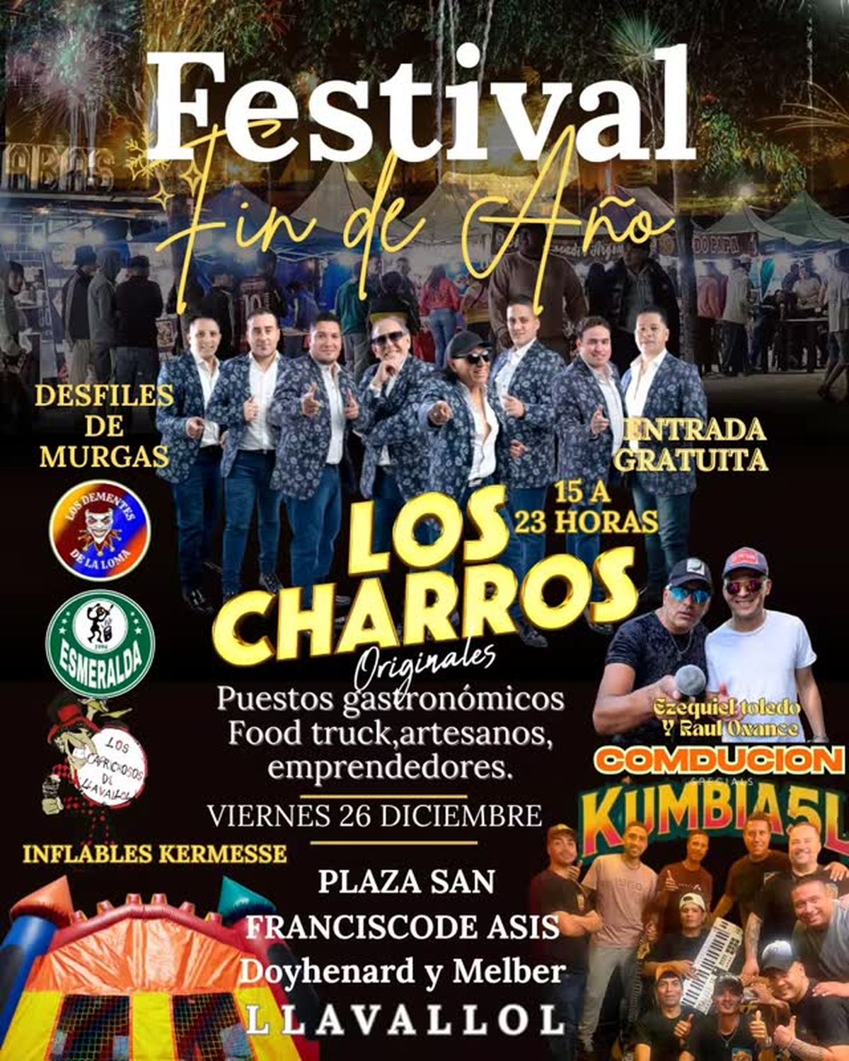 El festival de Los Charros se realizará en la Plaza San Francisco de Asís de Llavallol. El festival de Los Charros se realizará en la Plaza San Francisco de Asís de Llavallol.